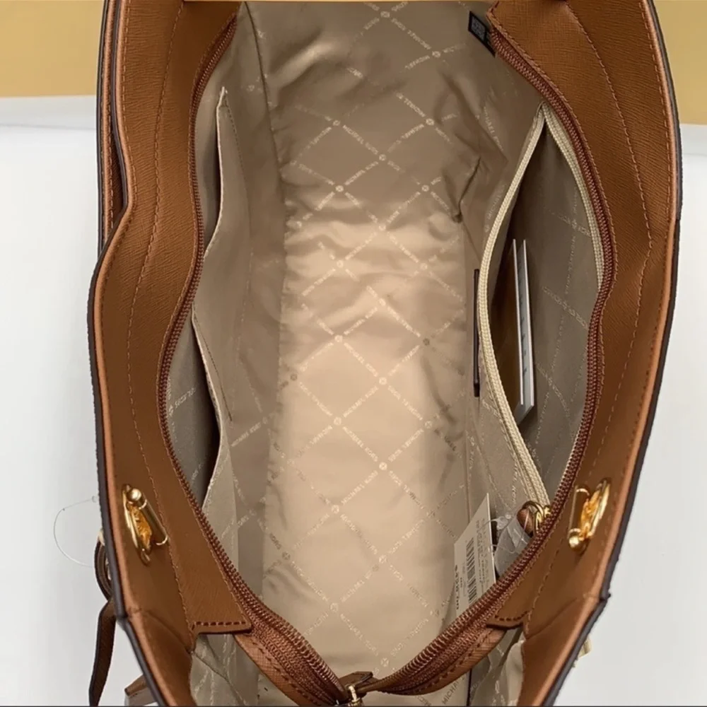 Michael Kors Jet Set Travel Large Chained Tote Shoulder Bag MK Brown 
NWT - Picture 9 of 16